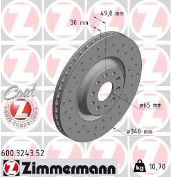 TARCZA HAM./PRZ/ VW PASSAT CC 2,0TDI 10-/SPORT/ ZM600.3243.52