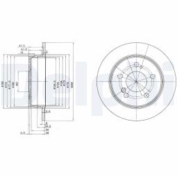TARCZA HAM./TYŁ/ MERCEDES 190,200,230,250,260,300,E200,E220,E250,E280,E300 1982- 06/1995 @258X9.2 /I DELPHI BG2291