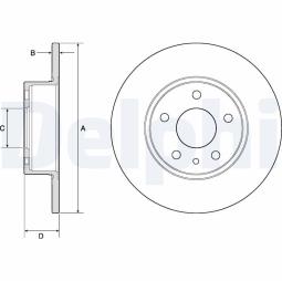 TARCZA HAM./TYŁ/ ALFA ROMEO,FIAT,LANCIA 147,156,164,CROMA,THEMA 12/1985- 10/2005 @251X10.0 /ILOŚĆ ŚR DELPHI BG2386