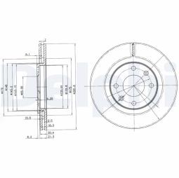 TARCZA HAM./PRZ/ CITROEN BX,XANTIA,XSARA,XSARA PICASSO,ZX,206,305,306,405,PARTNER 07/1982- 05/2002 @ DELPHI BG2387