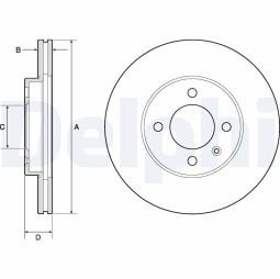 TARCZA HAM./PRZ/ VW CADDY,CADDY PICK-UP,CORRADO,GOLF,GOLF VAN,JETTA,LUPO,PASSAT,POLO,SANTANA,SCIROCC DELPHI BG2455