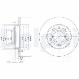 TARCZA HAM./TYŁ/ AUDI,SEAT A4,COUPE,EXEO10/1990- 12/2008 @245X9.9 /ILOŚĆ ŚRUB: 5/ DELPHI BG2753C