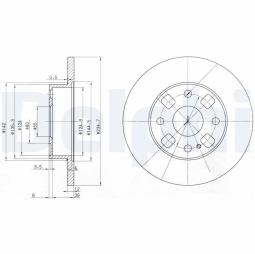 TARCZA HAM./PRZ/ MAZDA 121 91-96 1,3-1,5 16V @235X12 DELPHI BG2778