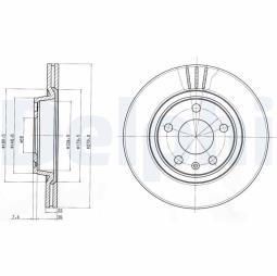 TARCZA HAM./PRZ/ VW PASSAT 1,6 97- @280X DELPHI BG3198