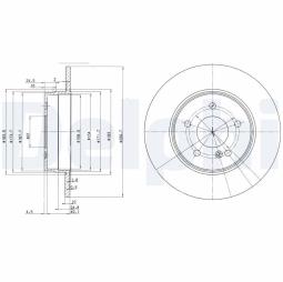 TARCZA HAM./TYŁ/ MERCEDES C180,C200,C220,C230,C240,C270,C320,C350,CLC230,CLC350,CLK200,CLK220,CLK230 DELPHI BG3239