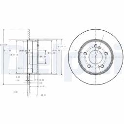 TARCZA HAM./TYŁ/ MERCEDES C160,C180,C200,C220,C230,C240,C250,C270,C280,C320,CL600,CLC160,CLC180,CLC2 DELPHI BG3326C