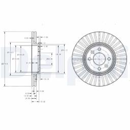 TARCZA HAM./PRZ/ RENAULT CLIO,KANGOO, KANGOO EXPRESS,LAGUNA,MEGANE,MEGANE SCENIC,SCENIC,TWINGO,WIND DELPHI BG3430C