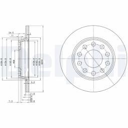 TARCZA HAM./TYŁ/ AUDI,SEAT A4,EXEO 08/1997- 12/2008 BG3674C