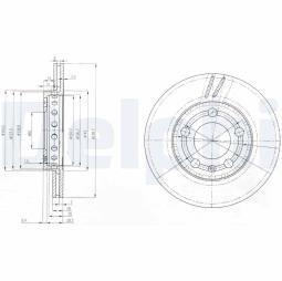 TARCZA HAM./PRZ/ SKODA,VW FABIA,PRAKTIK,FOX,POLO,POLO BLUEMOTION 10/1999- 08/2007 @239X18.0 /ILOŚĆ Ś DELPHI BG3695