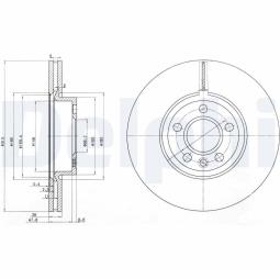 TARCZA HAM./PRZ/ FORD,SEAT,VW GALAXY,ALHAMBRA,CARAVELLE,SHARAN,TRANSPORTER 03/2000- 03/2006 @313X25. DELPHI BG3719