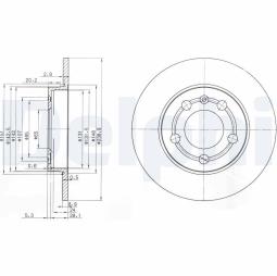 TARCZA HAM./TYŁ/ AUDI A3 @239X9 /5 OTW./ DELPHI BG3738