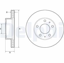 TARCZA HAM./PRZ/ CITROEN,FIAT,PEUGEOT JUMPER,RELAY,DUCATO,BOXER 02/2002- 02/2008 @280X24.0 /ILOŚĆ ŚR DELPHI BG3841