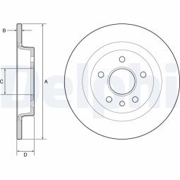 TARCZA HAM./TYŁ/ FORD,VOLVO C-MAX,FOCUS,FOCUS C-MAX,C30,C70,S40,V40,V50 06/2003- 03/2013 @280X11.0 / DELPHI BG3897