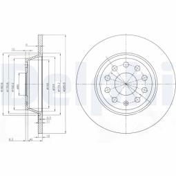 TARCZA HAM./TYŁ/ VW CC,EOS,GOLF,JETTA,PASSAT,PASSAT CC,SCIROCCO,SHARAN,TIGUAN,TOURAN 03/2003- 05/201 DELPHI BG3954C
