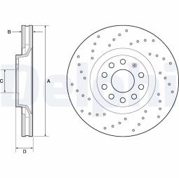 TARCZA HAM./PRZ/ AUDI A4 2,0TFSI 05-07 @ DELPHI BG4086