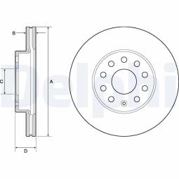 TARCZA HAM./PRZ/ VW GOLF 13- @276X24 DELPHI BG4701C