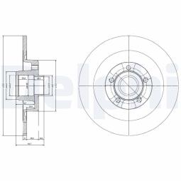 TARCZA HAM./TYŁ/ RENAULT ESPACE,GRAND ESPACE,VEL SATIS 01/2002- 11/2010 @300X11.0 /ILOŚĆ ŚRUB: 5/ DELPHI BG9024RS