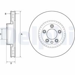 TARCZA HAM./PRZ/ PORSCHE,VW CAYENNE,TOUAREG 10/2002- 12/2010 @368X36.0 /ILOŚĆ ŚRUB: 5/ BG9168C