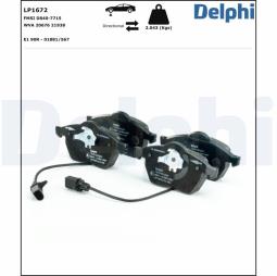 KLOCKI HAM./PRZ/ AUDI A6 97- /CZUJNIK D X 2/ DELPHI LP1672         7.429.3