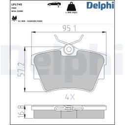 KLOCKI HAM./TYŁ/ OPEL VIVARO DELPHI LP1745         7.690.1