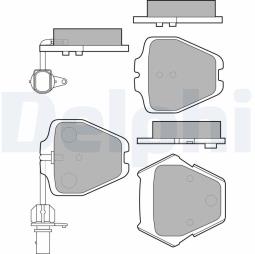 KLOCKI HAM./PRZ/ VW PHAETON 3,0-5,0TDI   04- DELPHI LP1903