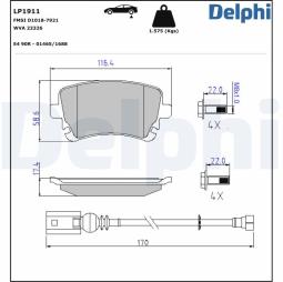 KLOCKI HAM./TYŁ/ VW T5 03- DELPHI LP1911         7.819.0