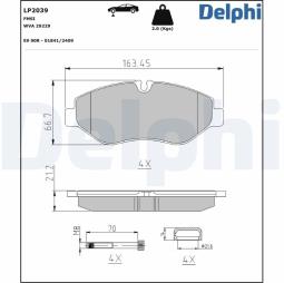 KLOCKI HAM./PRZ/ IVECO DAILY 35.10 06- DELPHI LP2039         7.906.0