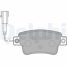 KLOCKI HAM./TYŁ/ FIAT PUNTO EVO 09-     /+ CZUJNIK/ DELPHI LP2231