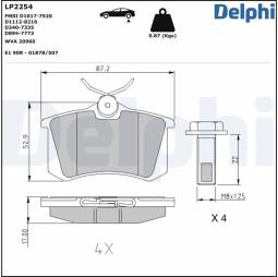 KLOCKI HAM.AUDI DELPHI LP2254
