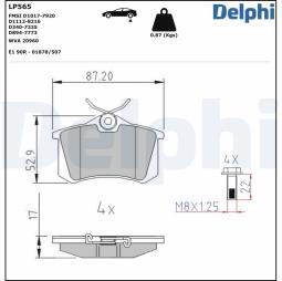 KLOCKI HAM./TYŁ/ VW SHARAN 95- DELPHI LP565          7.348.1