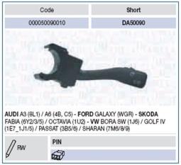 PRZEŁĄCZNIK WYCIER.VW PASSAT B5 97- MAGNETI MARELLI 000050090010   DA50090
