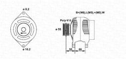 ALTERNATOR REGENEROWANY MAGNETI MARELLI 943355024010