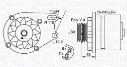 ALTERNATOR MAGNETI MARELLI 063321747010   MAN1041
