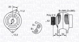 ALTERNATOR MAGNETI MARELLI 063321803010   MAN1100