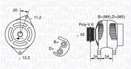 ALTERNATOR MAGNETI MARELLI 063321859010   MAN1117