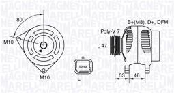 ALTERNATOR MAGNETI MARELLI 063341734010   MAN1166