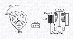 ALTERNATOR MAGNETI MARELLI 063377432010