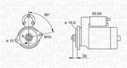 ROZRUSZNIK /REG./ MERCEDES 12V 2,0KW MAGNETI MARELLI 944280172600