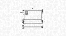 CHŁODNICA FIAT GRANDE PUNTO 1,3JTD 05-  /SZYBKOZŁĄCZKI/ /CORSA D/ MAGNETI MARELLI 350213385000   BM385