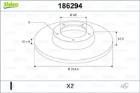 TARCZE HAM. - 2SZT. /VALEO/ VALEO VAL186294