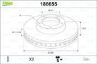 TARCZE HAM. - 2SZT. /VALEO/ VALEO VAL186655