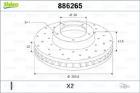 TARCZE HAM. - 2SZT. /VALEO/ VALEO VAL886265