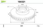 TARCZA HAM./PRZ/ VW GOLF III 2,8 VR6 @288X25 /2-szt/ VALEO VAL186521