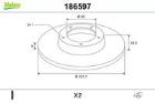 TARCZA HAM./TYŁ/ VW BORA @232X9 /2-SZT/ VALEO VAL186597