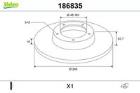 TARCZA HAM.                             AUDI A4 1,6 11,... VALEO VAL186835