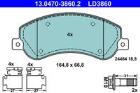 KLOCKI HAM./PRZ/ FORD TRANSIT 260-300 0 6- ATE 13.0470-3860.2