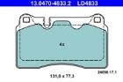 KLOCKI HAM./PRZ/ VW TOUAREG 3,0TDI 07- ATE 13.0470-4833.2
