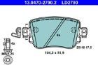 KLOCKI HAM./TYŁ/ AUDI A1 10- ATE 13.0470-2790.2