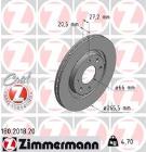 TARCZA HAM./PRZ/ PEUGEOT 405 92- 1,8-2,0 ZIMMERMANN ZM180.2018.20