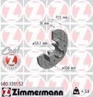 TARCZA HAM./TYŁ/ VW CORRADO 2,9 VR6 /SPORT/ ZIMMERMANN ZM600.3201.52